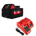 Miniatyrbillede 1 af 2: Lithium-ion batteri til M18, 9,0Ah kapacitet, LED indikator,1 stk 6.0 oplader