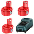 Miniatyrbild 1 av 2: 14.4V uppladdningsbart batteri, 5000mAh kapacitet, NI-MH teknik,3X5000mAH1Xchaeger