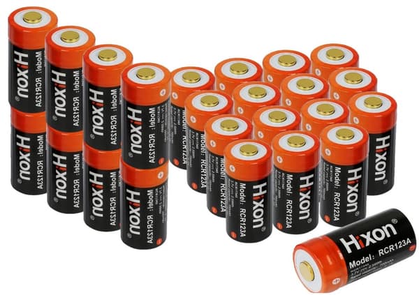 RCR123A Genopladeligt Batteri, 700mAh Kapacitet, Smarte Beskyttelsesfunktioner,J090A 24PC, 3,7V