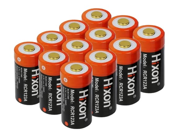 RCR123A Genopladeligt Batteri, 700mAh Kapacitet, Smarte Beskyttelsesfunktioner,J090A 12PC, 3,7V
