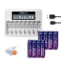 Miniatyrbillede 1 af 2: Genopladeligt batterisæt, inkluderer AA & AAA, 2800mWh & 900mWh kapacitet,8AA AAA og oplader