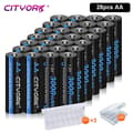 Miniatyrbillede 2 af 2: Genopladelige AA-batterier, 3000mAh kapacitet, NI-MH teknologi,28stk AA -batteri