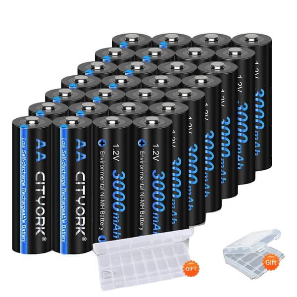 Genopladelige AA-batterier, 3000mAh kapacitet, NI-MH teknologi,28stk AA -batteri