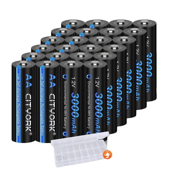 Genopladelige AA-batterier, 3000mAh kapacitet, NI-MH teknologi,24stcs AA -batteri