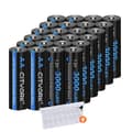 Miniatyrbillede 1 af 2: Genopladelige AA-batterier, 3000mAh kapacitet, NI-MH teknologi,24stcs AA -batteri
