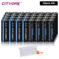 Miniatyrbillede 2 af 2: Genopladelige AA-batterier, 3000mAh kapacitet, NI-MH teknologi,32 stk. AA -batteri