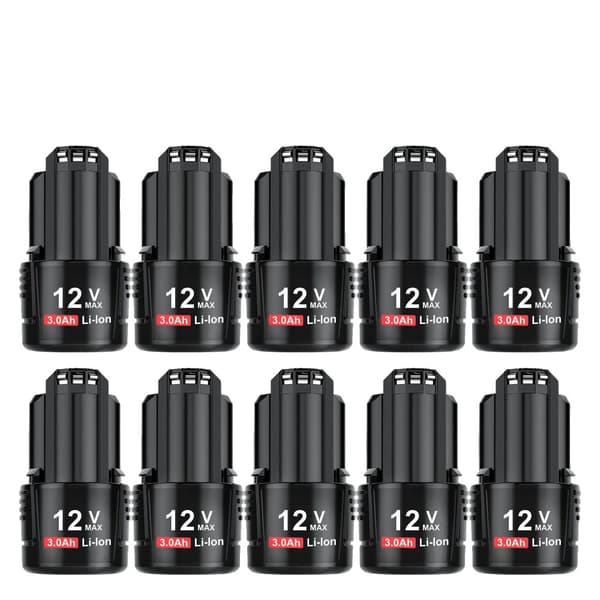 Bosch BAT411 Ersättningsbatteri, 3000mAh kapacitet, 12V Li-ion kraft,10 stycken 3.0Ah batteri