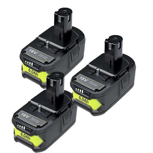Ryobi 18V Litiumioniakku, 9.0Ah ja 6.0Ah vaihtoehdot, CE- ja RoHS-sertifioitu,3 kpl 6.0Ah