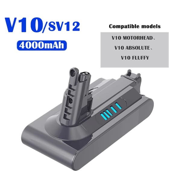 Vaihtobatteri, 6000mAh kapasiteetti, yhteensopiva V6 V7 V8 V10 kanssa,V10 6000mAh