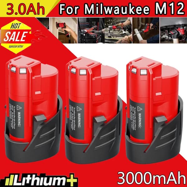 12V Lithium-ion Batteri, 3000mAh/6000mAh Kapacitet, CE RoHS FCC Certificeret,3 Picec 3.0