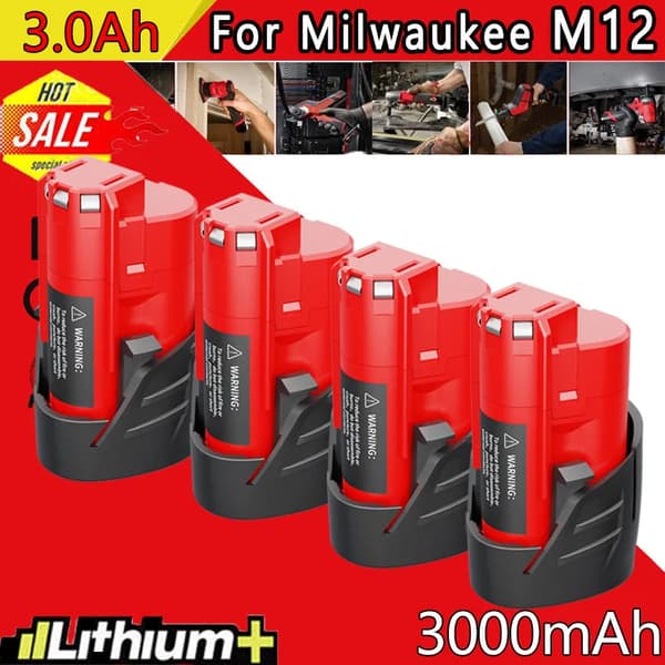12V Lithium-ion Batteri, 3000mAh/6000mAh Kapacitet, CE RoHS FCC Certificeret,4 Picec 3.0