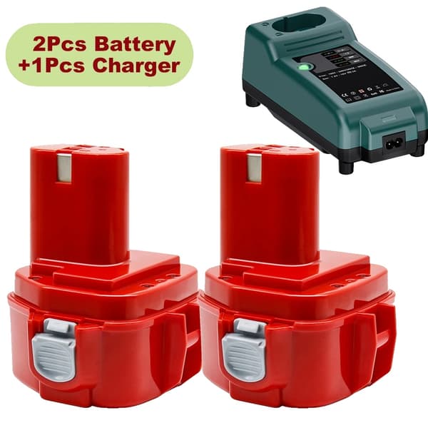 12V Ni-MH Batteripack, 4000mAh Kapacitet, Lämplig för Olika Verktyg,2St BAT Med Laddare