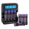 Miniatyrbillede 1 af 2: AA genopladeligt batteri, 3000mWh kapacitet, Li-Ion type, 4 batterier inkluderet,1.5V, 8stk batteri SÆT