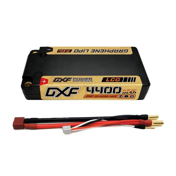 DXF Lipo-batteri, 4400mAh kapacitet, 7.6V spænding,2PCS2S4400140CT5MM