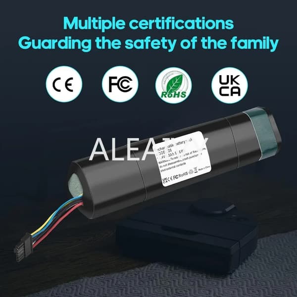 Erstatningsbatteri til Neato robotstøvsugere, 6500mAh kapacitet, 14.4V spænding,6800mAh