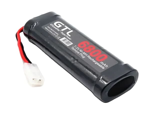 7.2V batteripakke, 6800mAh kapacitet, Ni-MH genopladelig,1 stk 7,2V 6800mAh