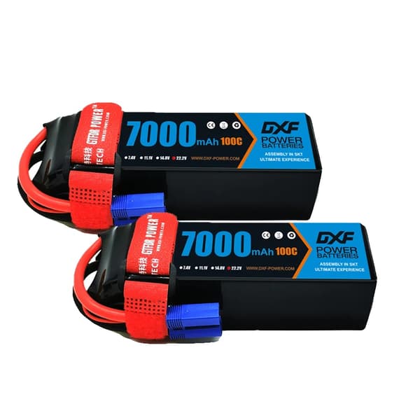 6S Lipo-akku, 7000mAh kapasiteetti, 100C purkausnopeus,2PCS6S7000100CEC5