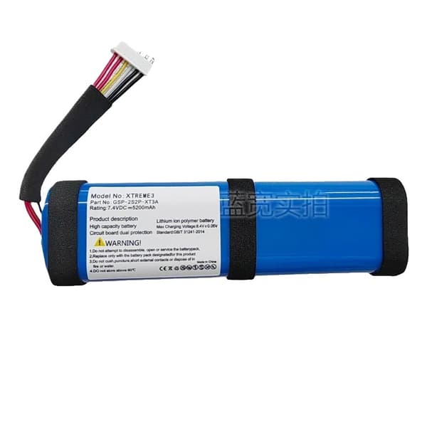 Højttalerbatteri, 10000mAh kapacitet, 7.4V spænding,For JBL Xtreme 3