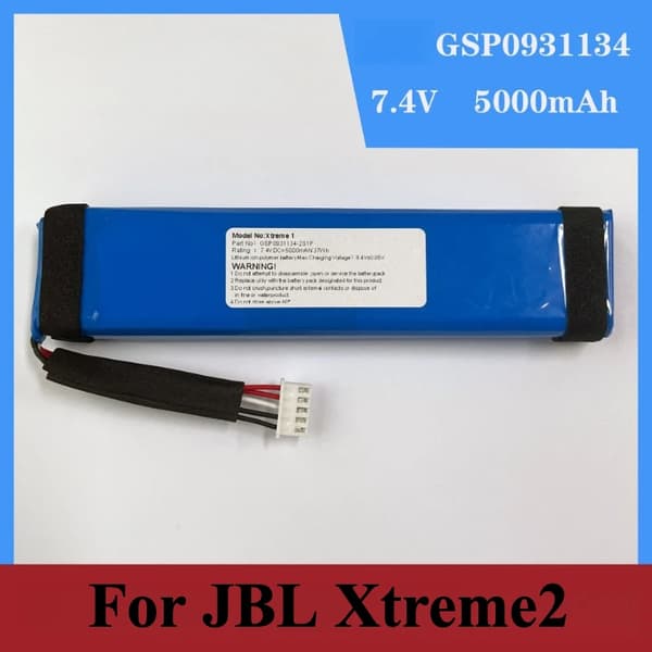 Højttalerbatteri, 10000mAh kapacitet, 7.4V spænding,For JBL Xtreme 2