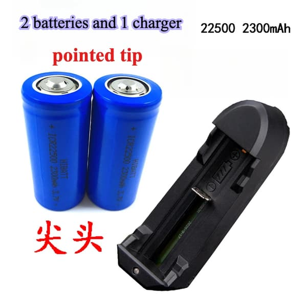 Genopladeligt Li-ion batteri, 2300mAh kapacitet, 3.7V spænding,spidse spids 2STK