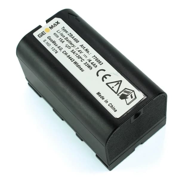 Geomax ZBA400 Batteri, 7.4V Spænding, 4400mAh Kapacitet,ZBA400, 7,4V