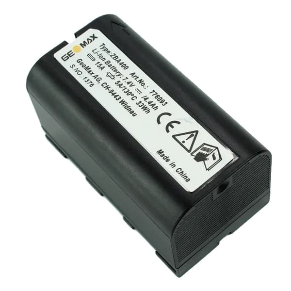 Geomax ZBA400 Batteri, 7.4V Spænding, 4400mAh Kapacitet,ZBA400, 7,4V