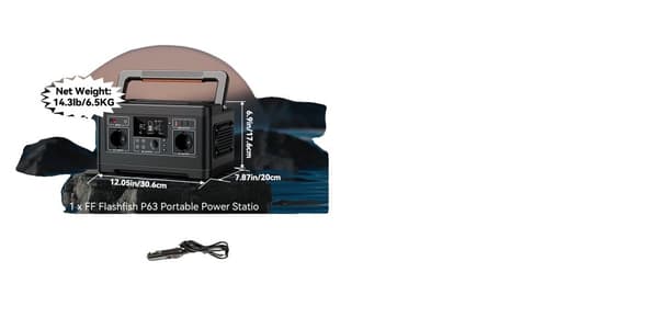 Bærbar solgenerator, 520Wh kapacitet, 230V udgang,230V EU - P63