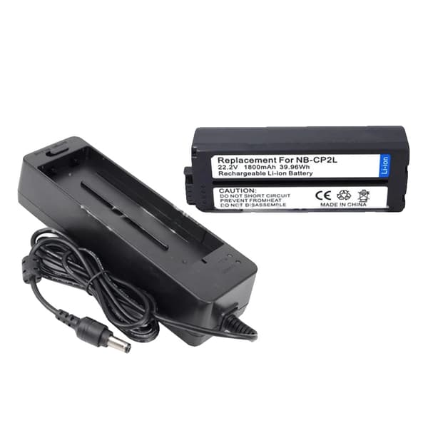 Canon NB-CP2L Batteri, 1800mAh Kapacitet, Kompatibel med SELPHY Printere,1 Batteri 1 Oplader