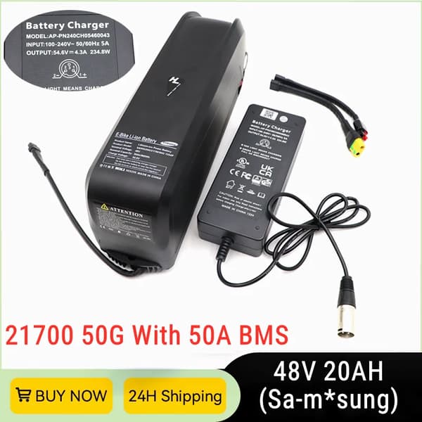 Elektrisk cykelbatteri, 48V, 20Ah kapacitet,48V20AH(Sa-m*sung)