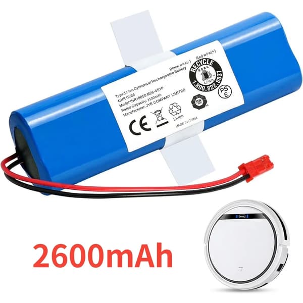 Robotstøvsuger Batteri, 2600mAh Kapacitet, 14.8V Nominel Spænding,2600mAh