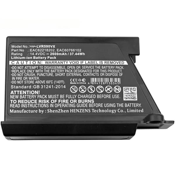 Robotdammsugare Batteri, 14.4V Spänning, 2600mAh Kapacitet,2600mAh batteri
