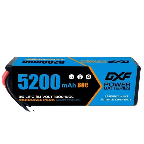 DXF 3S Lipo Akka, 5200mAh Kapasiteetti, 80C Purkausnopeus,4PCS3S520080CEC5