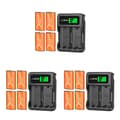 Miniatyrbillede 1 af 2: Genopladelige batterier til Xbox-controllere, 2800 mAh kapacitet, LED opladningsdisplay,3PACK