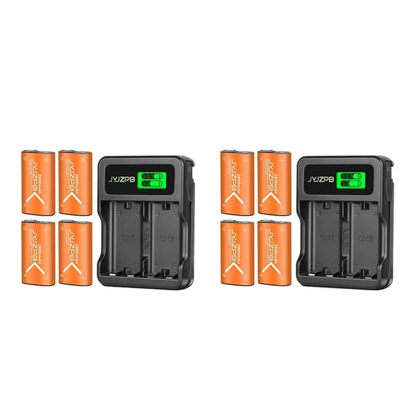 Genopladelige batterier til Xbox-controllere, 2800 mAh kapacitet, LED opladningsdisplay,2 PAKKE