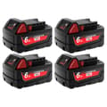 Miniatyrbild 2 av 2: Ersättningsbatteri för 18V verktyg, 6000mAh kapacitet, CE- och RoHS-certifierat,4Pack 6000mAh