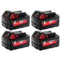 Miniatyrbild 1 av 2: Ersättningsbatteri för 18V verktyg, 6000mAh kapacitet, CE- och RoHS-certifierat,4Pack 6000mAh