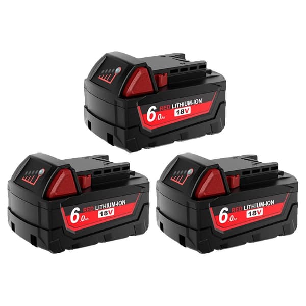 Ersättningsbatteri för 18V verktyg, 6000mAh kapacitet, CE- och RoHS-certifierat,3Pack 6000mAh