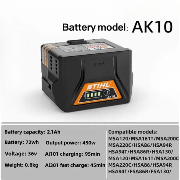 Haveværktøjer Batteri, 72Wh Energi Kapacitet, 450w Udgangseffekt,AK10