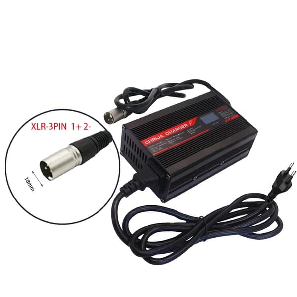 Lithium-ion batterioplader, 58.8V udgang, 5A opladningsstrøm,EU-220V, XLR