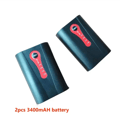 Miniatyrbillede 2 af 2: Opvarmet tøj Lithium-batteri, 3400mAh kapacitet, kompakt design,3400mAh batteri 2STK