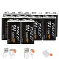 Miniatyrbillede 1 af 2: PALO 9V Genopladeligt Batteri, 1200mAh Kapacitet, Hurtig Opladningstid,10 STK batteri