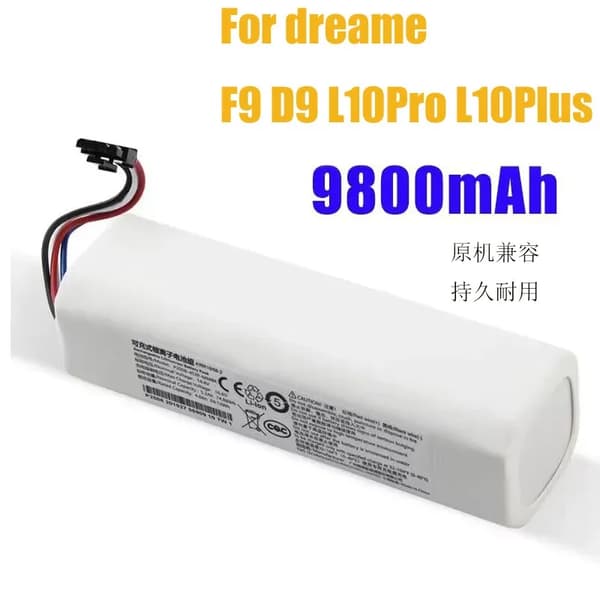 Robotdammsugare Batteri, 14.4V Li-Ion, Flera Kapacitetsalternativ,9800mAh