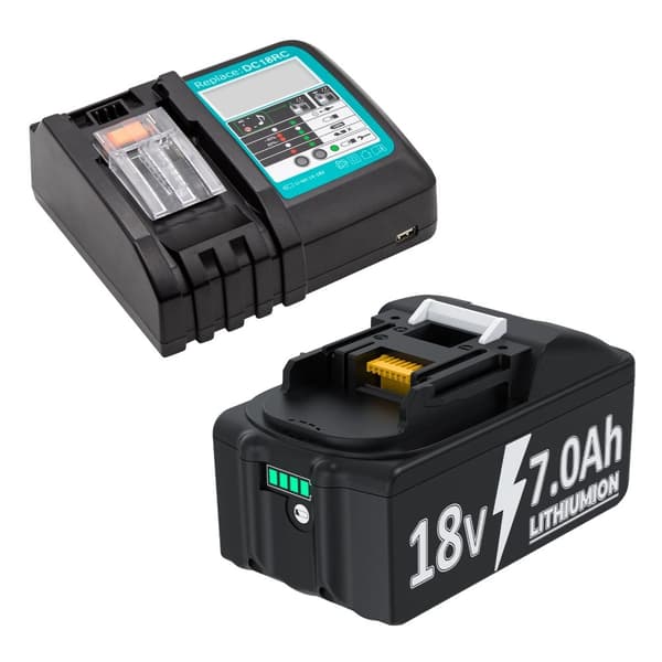 18V-batteri, 7,0Ah, 8,0Ah kapacitet,7.0ah laddare, 18V