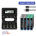 Miniatyrbillede 2 af 2: CITYORK 1.5V AAA Genopladelige Batterier, 1200mWh Kapacitet, Inkluderer Oplader,16 AAA og oplader