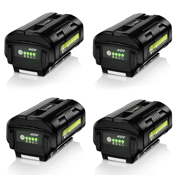 40V Lithiumbatteri, 6000mAh kapacitet, kompatibel med Ryobi OP4050,4 Batteri