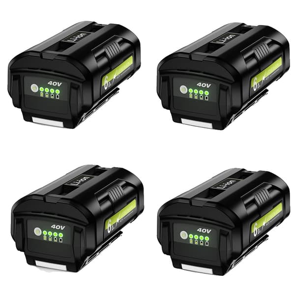 40V Lithiumbatteri, 6000mAh kapacitet, kompatibel med Ryobi OP4050,4 Batteri