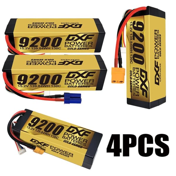 Lipo-batteri, 15.2V, 9200mAh, 130C,4PCS 4S 9200 XT90
