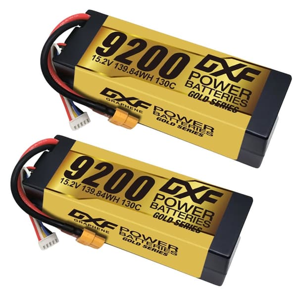 Lipo-batteri, 15.2V, 9200mAh, 130C,2PCS 4S 9200 XT90