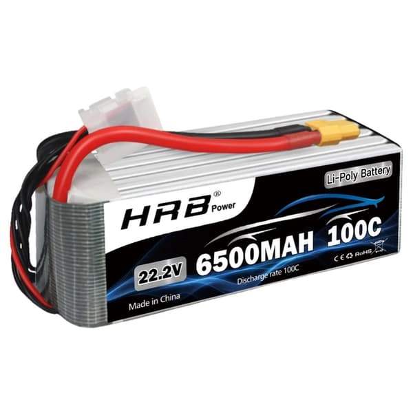 Lipo-batteri, 22,2V, 6500mAh, 100C afladningshastighed,6S 6500 XT60 1PC