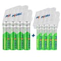 Miniatyrbillede 2 af 2: Genopladelige Ni-MH-batterier, 2200mAh AA og 850mAh AAA, hurtig opladningstid på 4 timer,8AA og 8AAA, 1,2V
